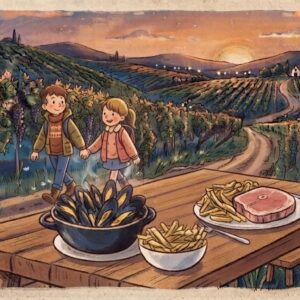 Enfant -10ans - Marche + Jambon-frites